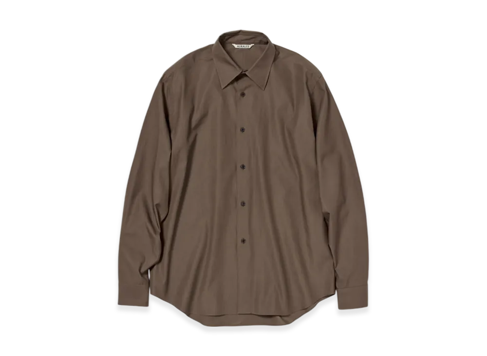 AURALEE Washed Finx Twill Shirt "Brown"