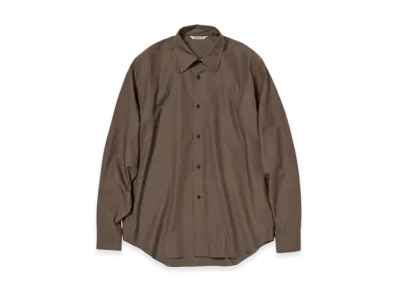 AURALEE Washed Finx Twill Shirt "Brown"