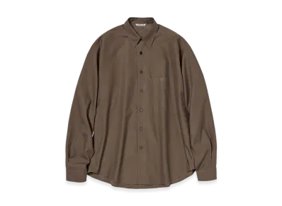 AURALEE Washed Finx Twill Big Shirt "Brown"