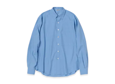 AURALEE Washed Finx Twill Big Shirt "Blue"