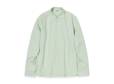 AURALEE Washed Finx Twill Double-Cuff Shirt "Light Khaki"