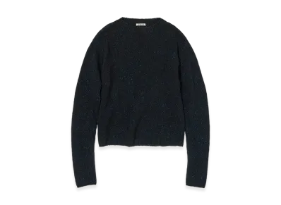 AURALEE Cashmere Melange Knit P/O "Top Navy Black"