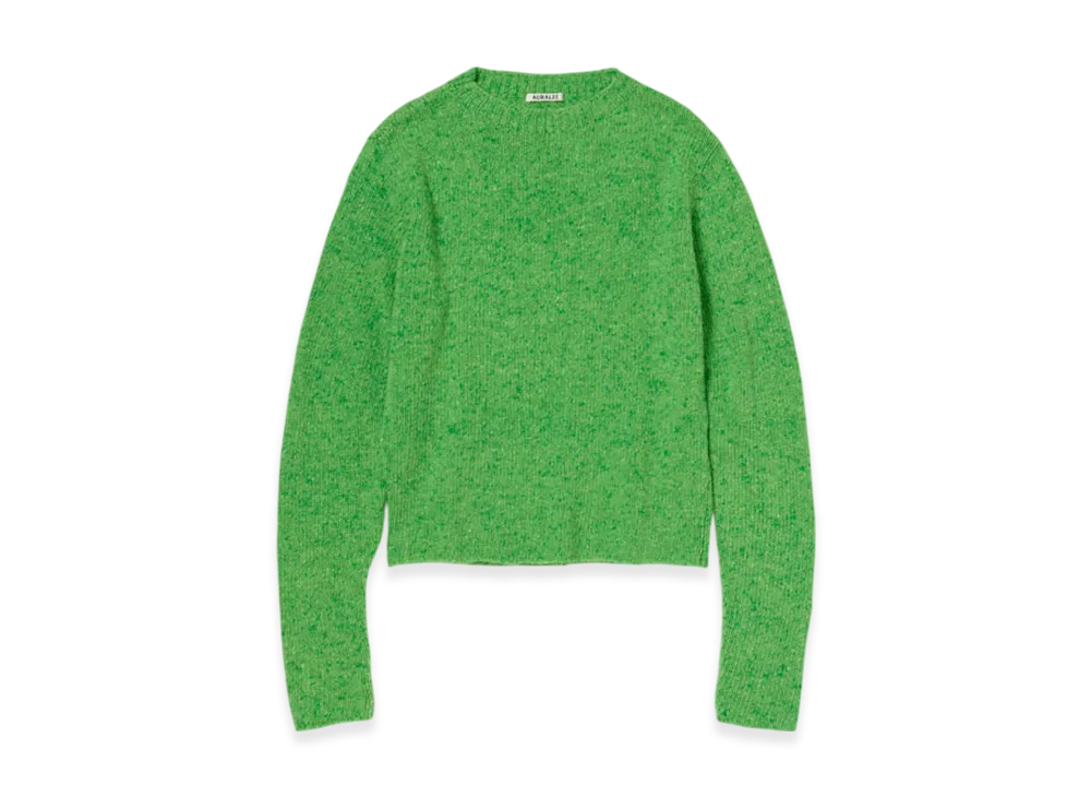 AURALEE Cashmere Melange Knit P/O "Top Green"