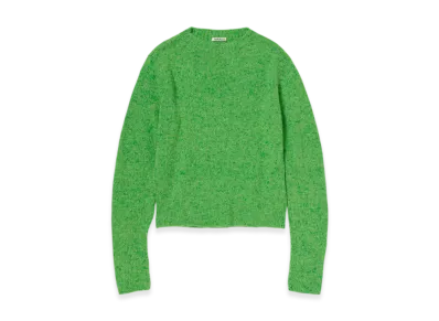 AURALEE Cashmere Melange Knit P/O "Top Green"