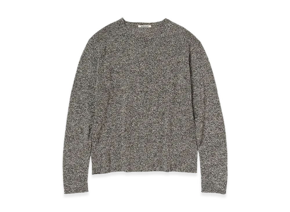 AURALEE Airy Silk Wool Knit P/O "Top Black"