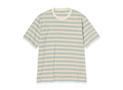 AURALEE Gradient Stripe Jersey Tee "Fade Blue Stripe"