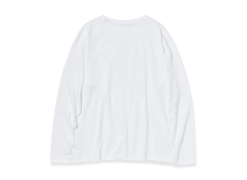 AURALEE Luster Plaiting Boat-Neck L/S Tee "White"