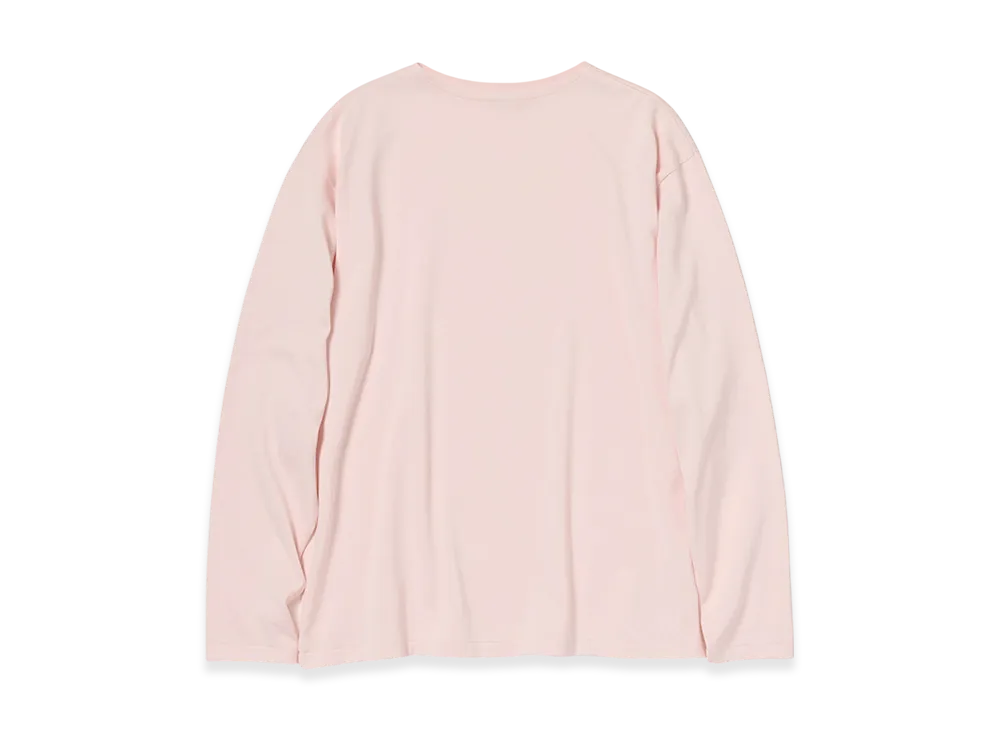 AURALEE Luster Plaiting Boat-Neck L/S Tee "Pale Pink"