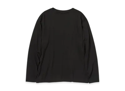 AURALEE Luster Plaiting Boat-Neck L/S Tee "Black"