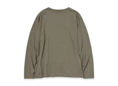 AURALEE Luster Plaiting Boat-Neck L/S Tee "Khaki"