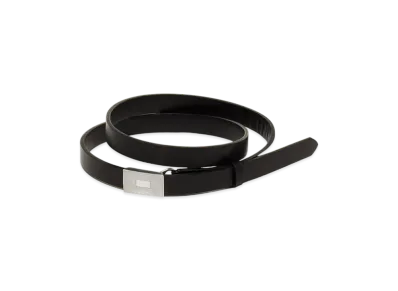 AURALEE Slide Buckle Belt "Black"