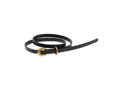 AURALEE Leather Narrow Belt "Black"