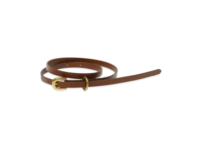 AURALEE Leather Narrow Belt "Brown"