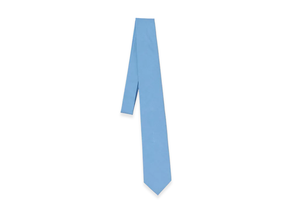 AURALEE Washed Finx Twill Tie "Blue"