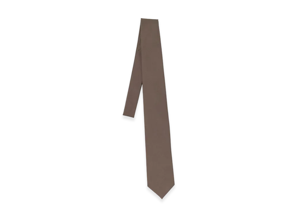 AURALEE Washed Finx Twill Tie "Brown"