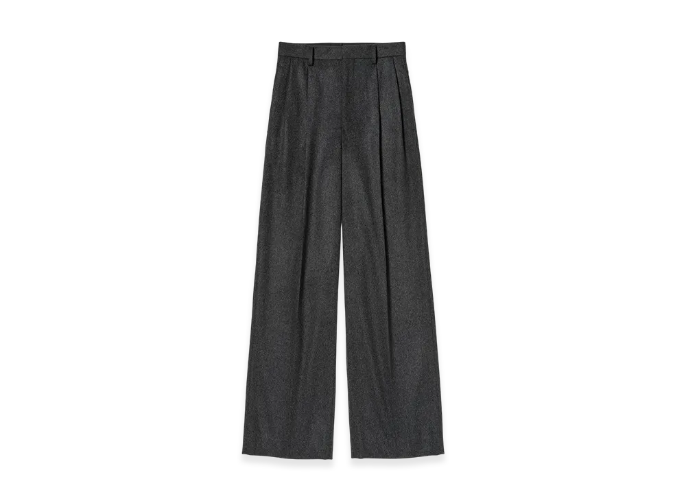 AURALEE Women's Cashmere Moleskin Two-Tuck Slacks "Top Charcoal"