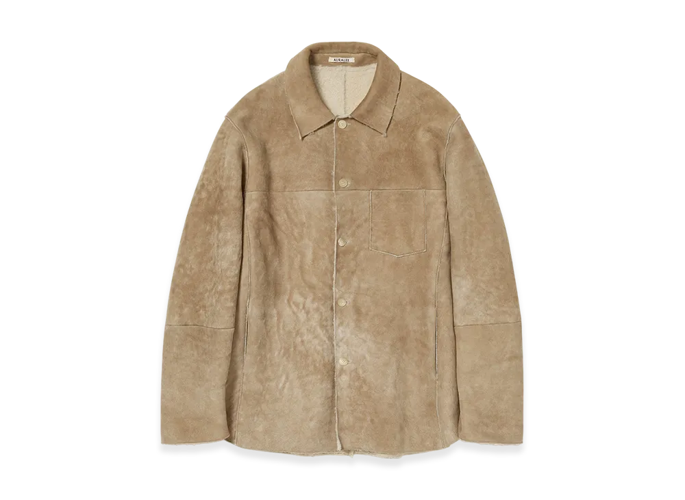 AURALEE Women's Merino Mouton Shirt Blouson "Beige"