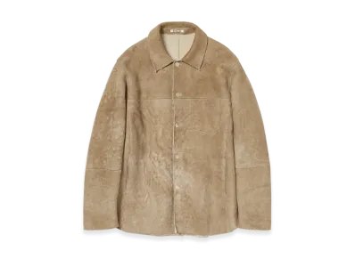 AURALEE Women's Merino Mouton Shirt Blouson "Beige"