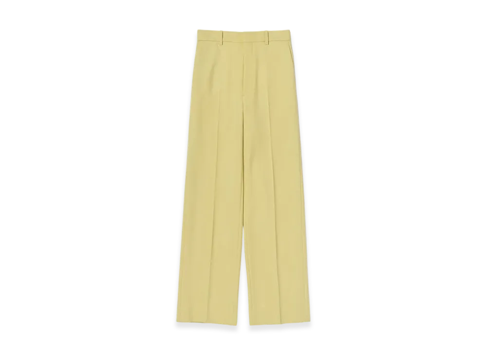 AURALEE Women's Tense Wool Double Cloth Slacks "Dusty Lime"