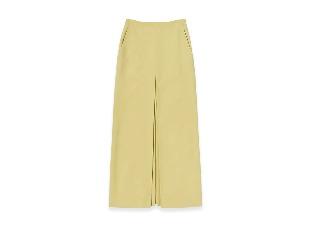 AURALEE Women's Tense Wool Double Cloth Slit Skirt "Dusty Lime"