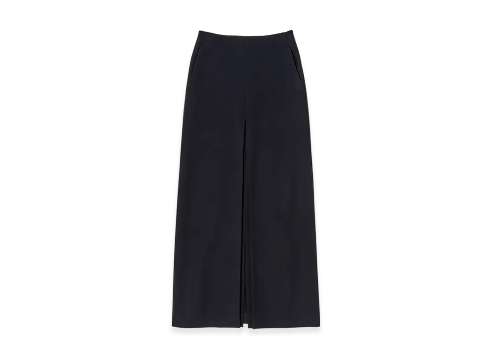 AURALEE Women's Tense Wool Double Cloth Slit Skirt "Dark Navy"