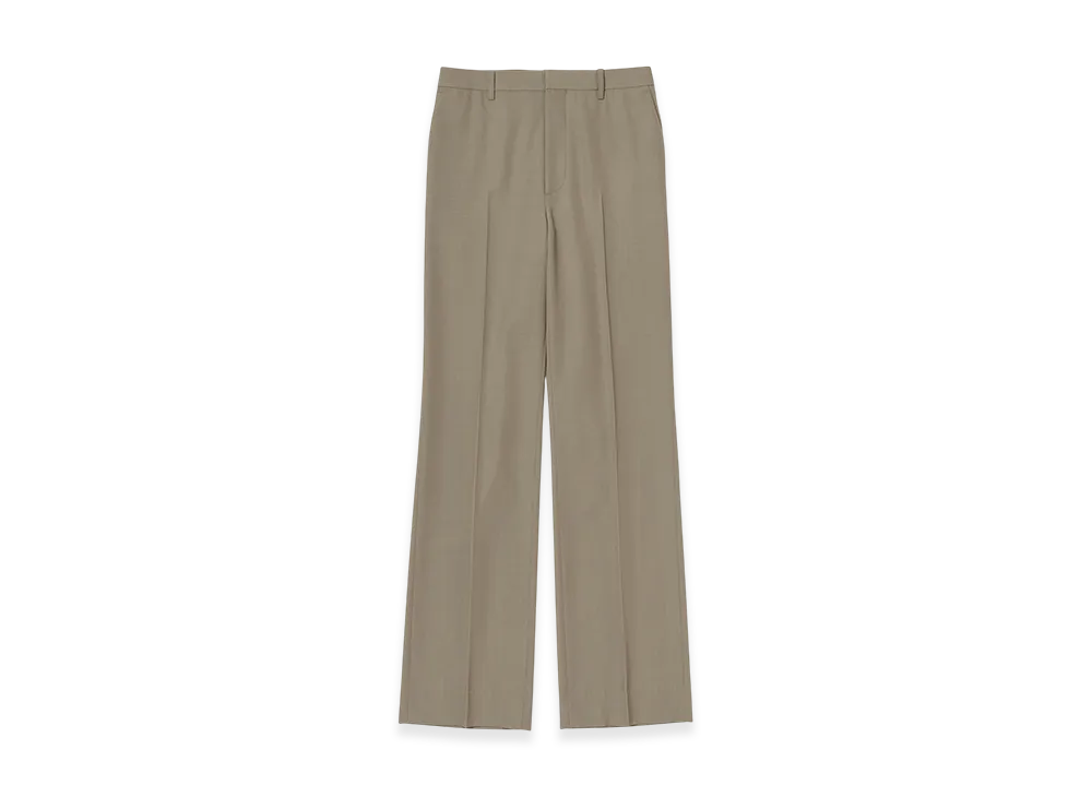 AURALEE Women's Light Wool Max Gabardine Slacks "Khaki Chambray"
