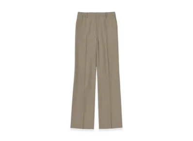 AURALEE Women's Light Wool Max Gabardine Slacks "Khaki Chambray"