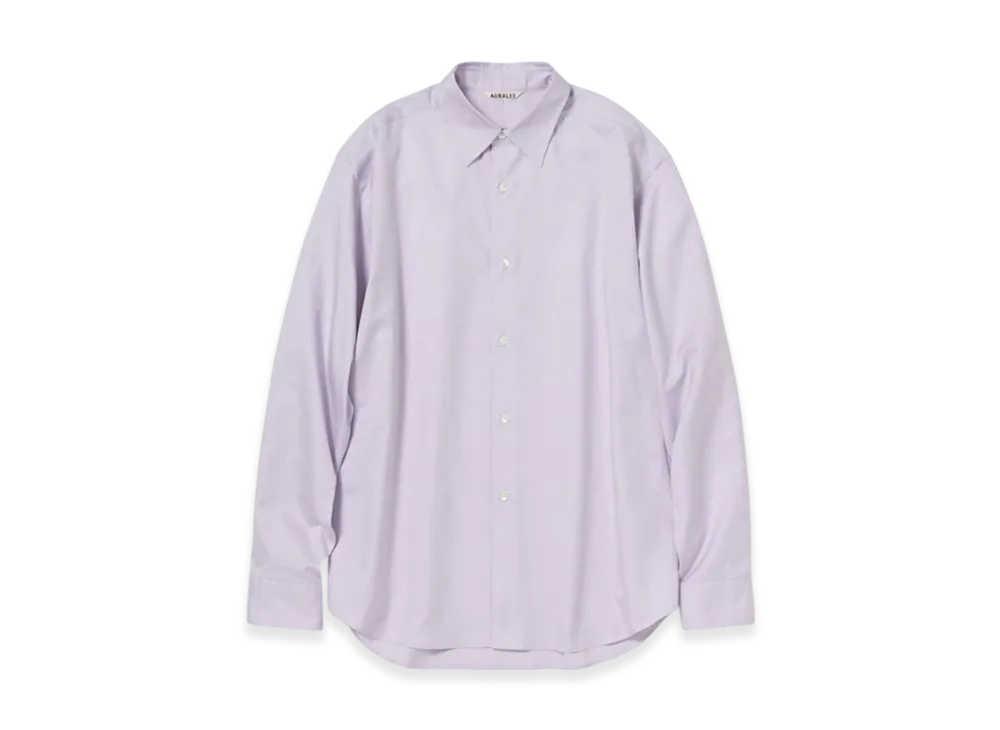 AURALEE Women's Finx Ox Chambray Shirt "Pale Purple"