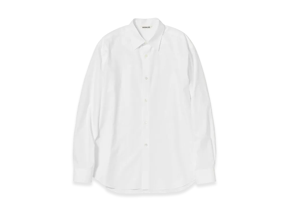 AURALEE Women's Washed Finx Twill Shirt "White"