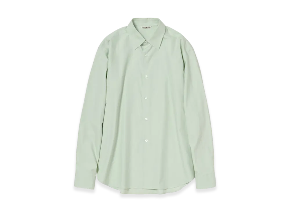 AURALEE Women's Washed Finx Twill Shirt "Light Khaki"