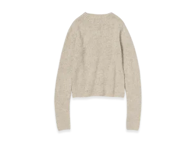 AURALEE Women's Cashmere Melange Knit P/O "Top Gray Beige"
