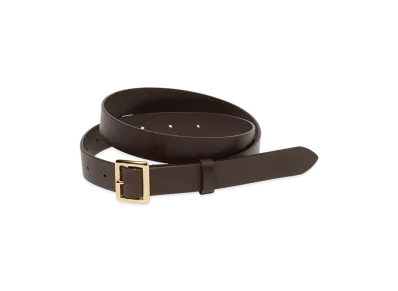 AURALEE Women's Square Buckle Belt "Brown"
