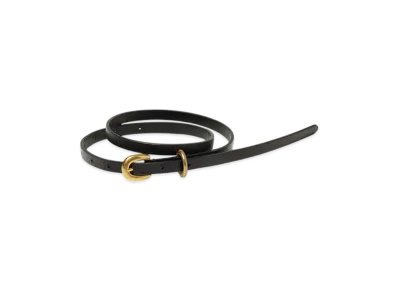 AURALEE Women's Leather Narrow Belt "Black"