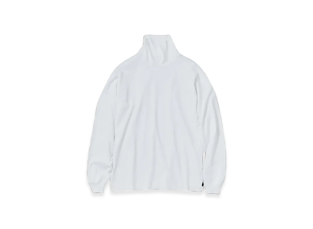 AURALEE Luster Plaiting Hi Neck L/S T-Shirt "White"