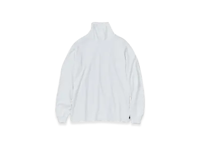 AURALEE Luster Plaiting Hi Neck L/S T-Shirt "White"