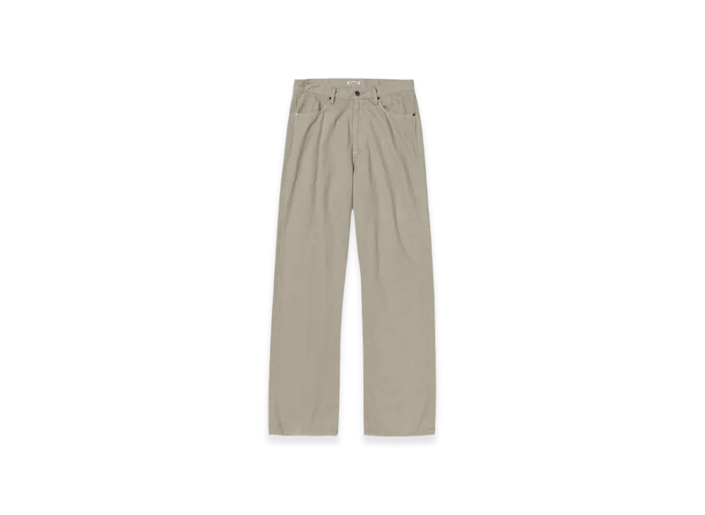 AURALEE Botanical Dyed Selvedge Denim Pants "Natural Brown"