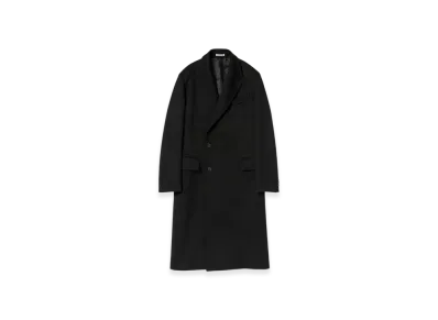 AURALEE Cashemere Wool Mosser Soutien Collar Coat "Black"