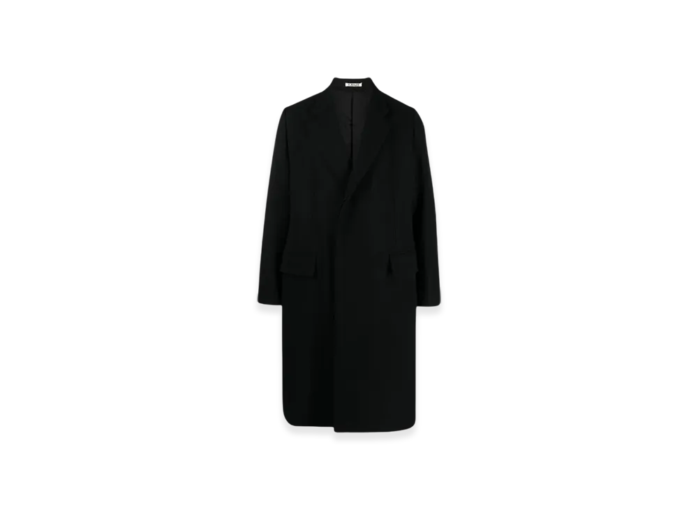 AURALEE Superfine Melton Chesterfield Coat "Dark Navy"