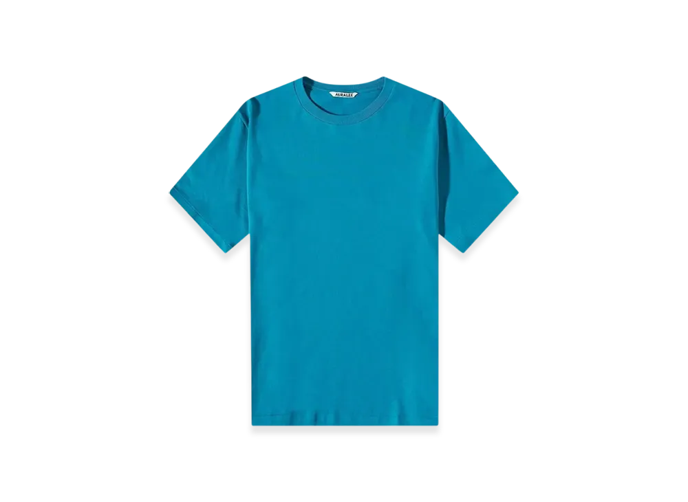 AURALEE Luster Plaiting T-Shirt "Teal Green"