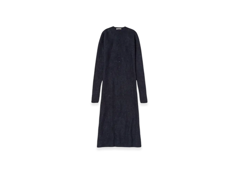 AURALEE Baby Suri Alpaca Sheer Knit One Piece "Navy"