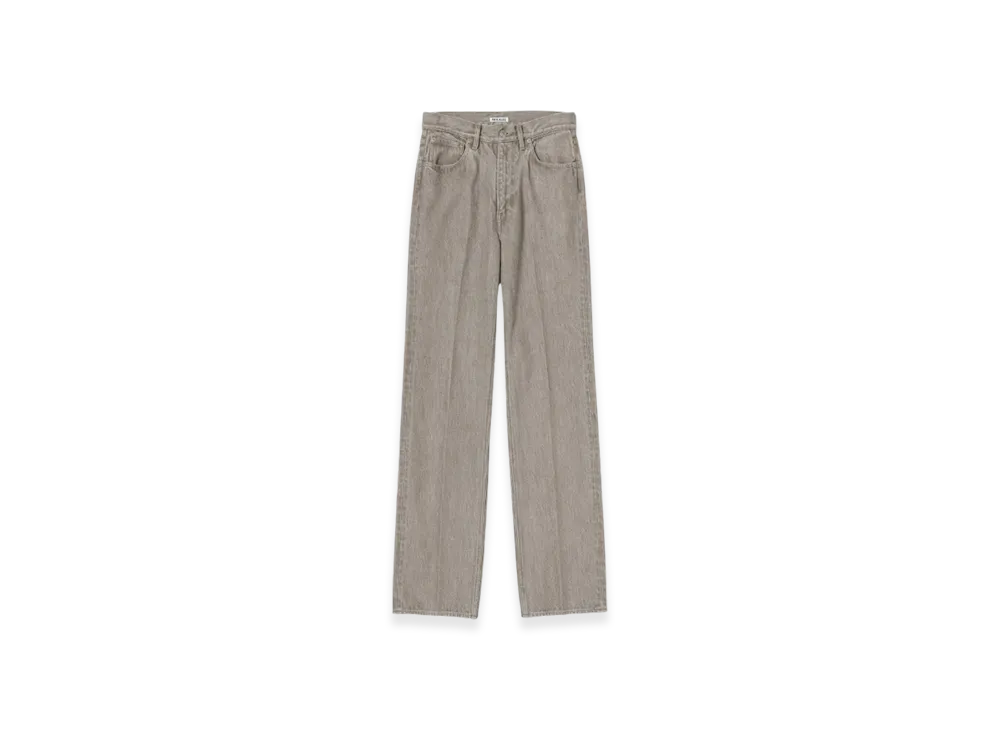 AURALEE Hard Twist Faded Brown Denim 5P Pants "Mocha Brown"