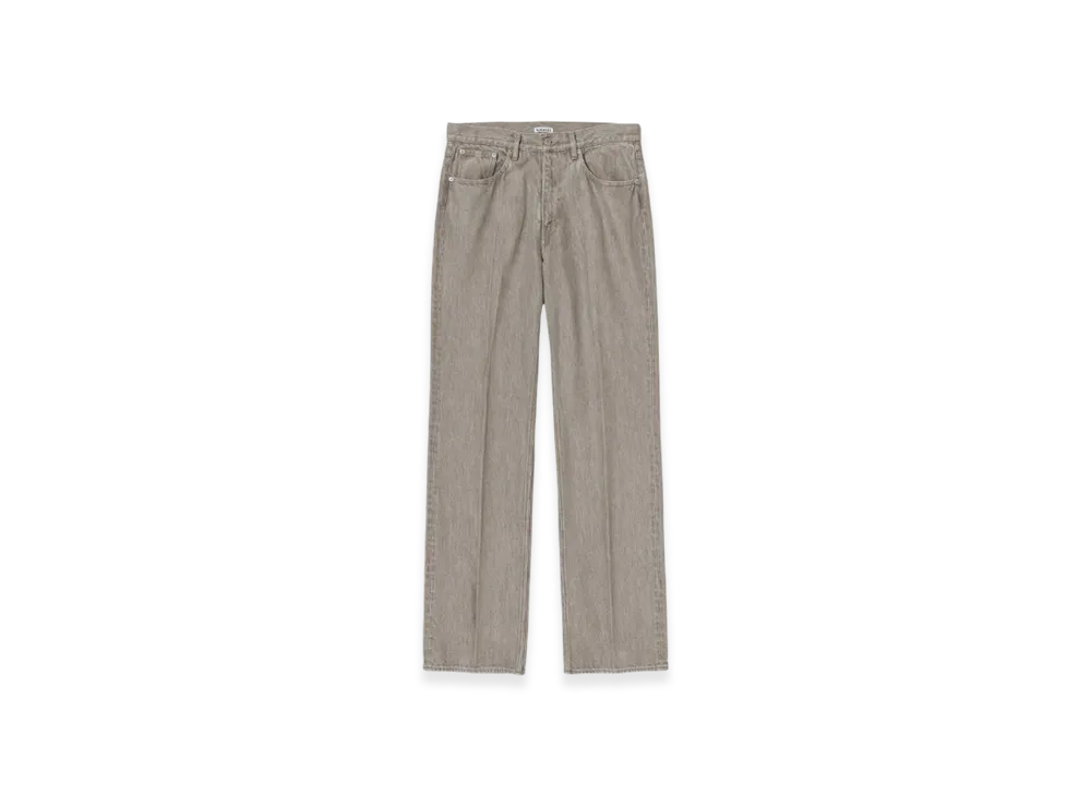 AURALEE Hard Twist Faded Brown Denim 5P Pants "Mocha Brown"