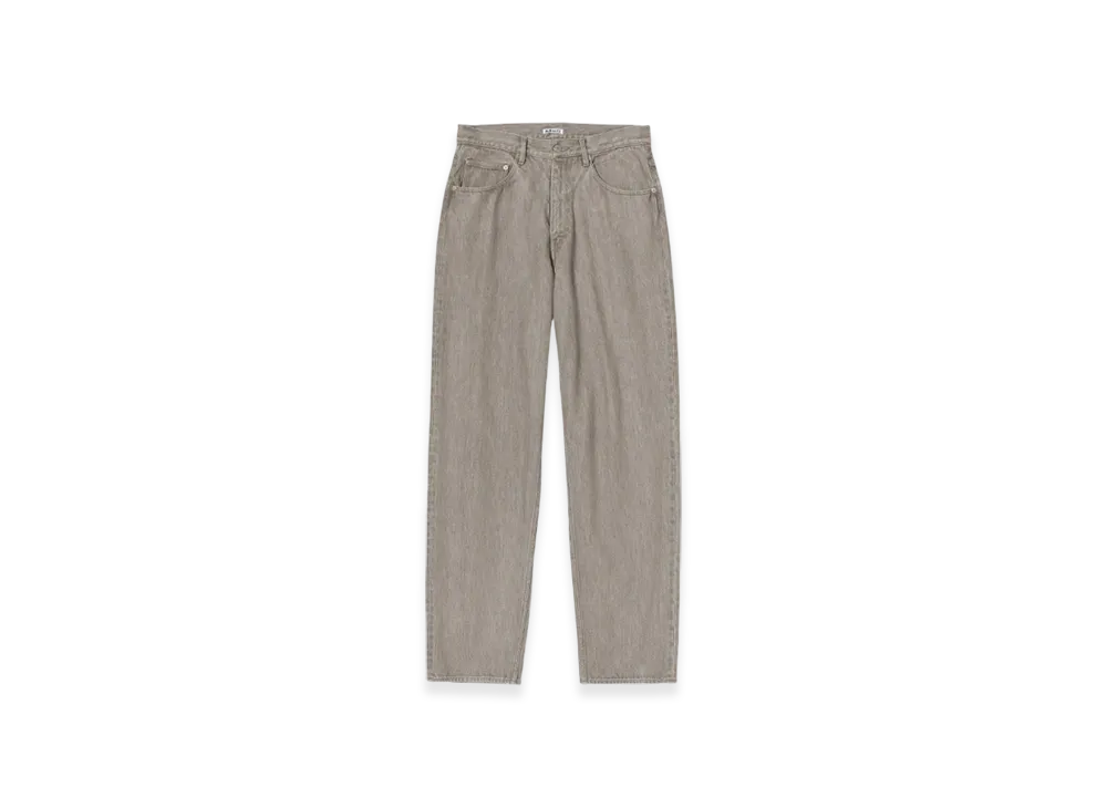 AURALEE Hard Twist Faded Brown Denim Wide Pants "Mocha Brown"