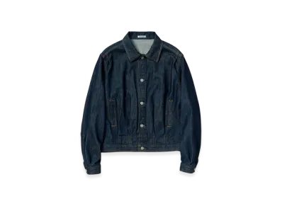 AURALEE Washed Hard Twist Denim Blouson "Indigo"