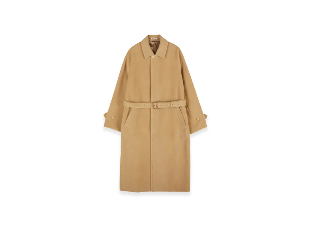AURALEE Cashmere Wool Mosser Soutien Collar Coat "Camel Beige"