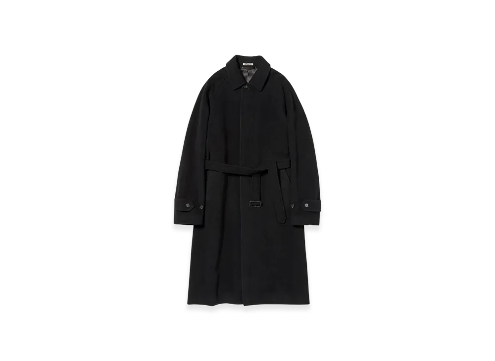 AURALEE Cashmere Wool Mosser Soutien Collar Coat "Black"