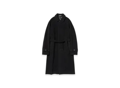 AURALEE Cashmere Wool Mosser Soutien Collar Coat "Black"