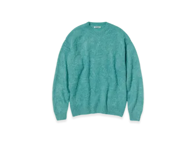 AURALEE Brushed Super Kid Mohair Knit Pull Over "Blue"