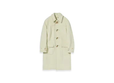 AURALEE Wool Heringbone Pile Duffle Coat 22AW "Light Yellow"