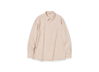 AURALEE Botanical Dyed Selvedge Denim Shirt "Natural Pink"